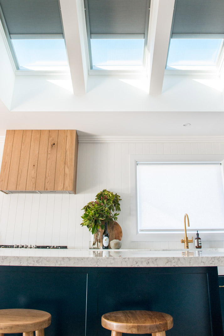 kitchen skylights with blockout blinds coming half way down in auckland